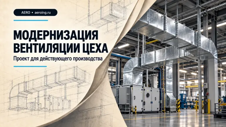 Обложка статьи «Проектирование промышленной вентиляции: кейс модернизации цеха».