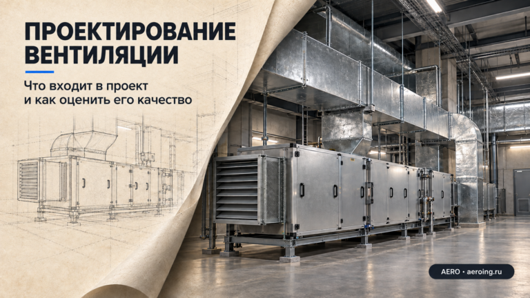 Обложка статьи о проектировании вентиляции: чертёж и установка