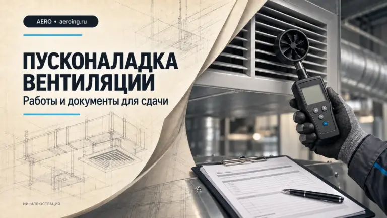 Обложка статьи «Пусконаладка вентиляции: состав работ и документы для сдачи системы».