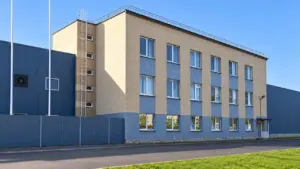 Архитектурная иллюстрация по исходной фотографии пищевого комбината