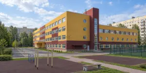 Архитектурная иллюстрация школьного комплекса в Металлострое